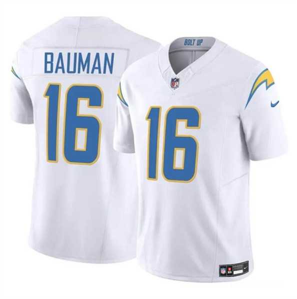 Men & Women & Youth Los Angeles Chargers #16 Casey Bauman White 2024 F.U.S.E. Vapor Limited Stitched Jersey->los angeles chargers->NFL Jersey